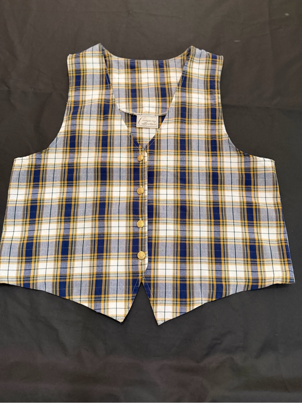 Vintage 80s/90s Company Collection Plaid Button Up Vest
